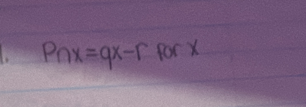 P∩ x=qx-r for X