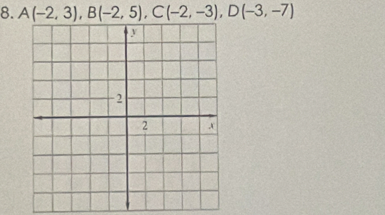 A(-2,3), B(-2,5), C(-2,-3), D(-3,-7)