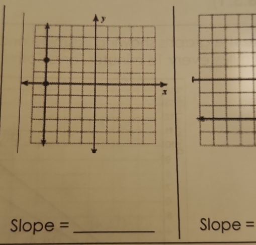 =Slope = _ Slope =