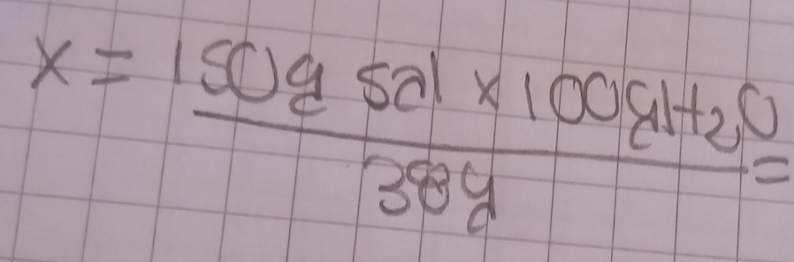 x=frac 150g5al* 100gH_2O38y=