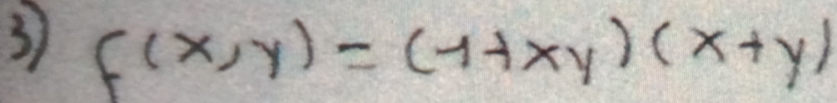 f(x,y)=(1+xy)(x+y)