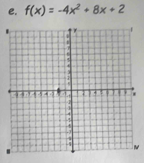 f(x)=-4x^2+8x+2