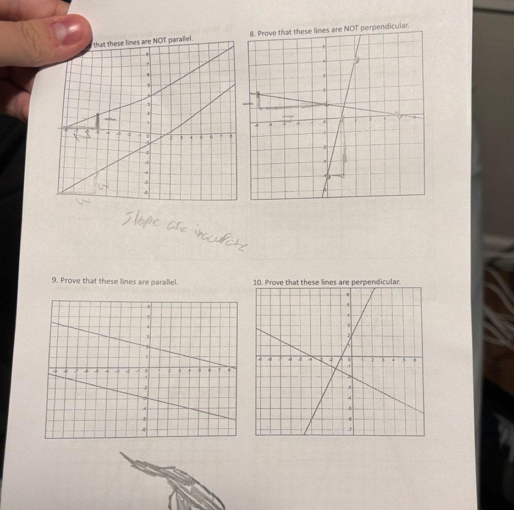 rpendicular. 
9. Prove that these lines are parallel.