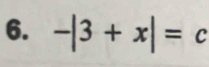 -|3+x|=c