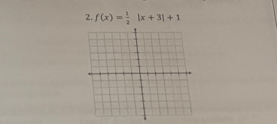 f(x)= 1/2 |x+3|+1