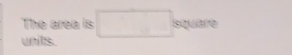 The area is □ square
units.