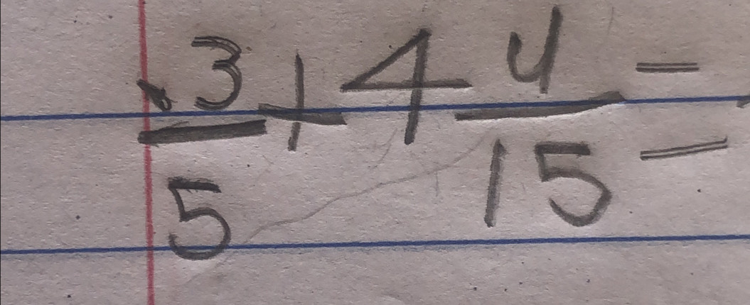  (-3)/5 +4 4/15 =