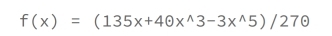 f(x)=(135x+4odot x^(wedge)3-3x^(wedge)5)/27odot