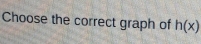 Choose the correct graph of h(x)