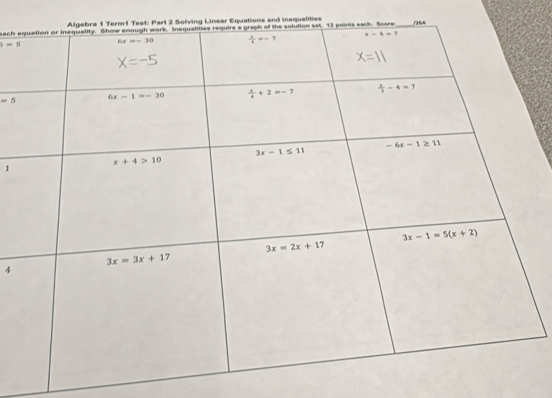 and inequalities
each e
5=5
=5
1
4