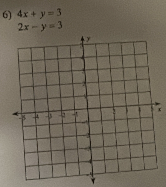 4x+y=3
2x-y=3
x