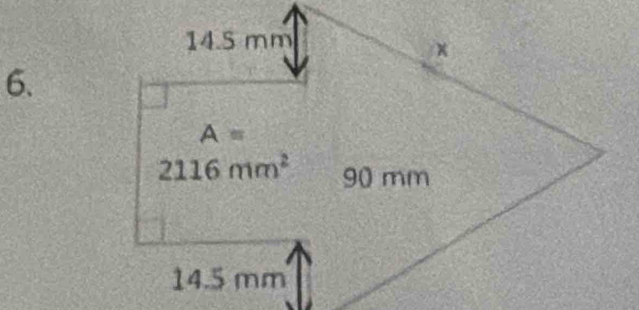 14.5 mm
x
6.
A=
2116mm^2 90 mm
14.5 mm