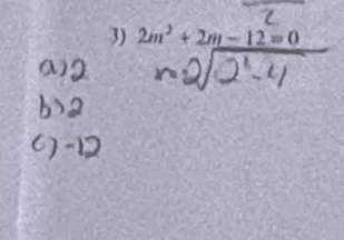 2m^2+2m-12=0