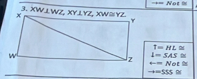 to =Not≌
3.
uparrow =HL≌
I=SAS≌
arrow =Not≌
to =SSS≌