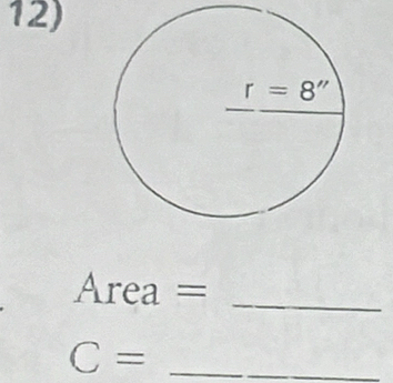 Area=
_
C= _