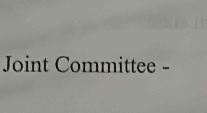 Joint Committee -