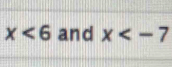 x<6</tex> and x