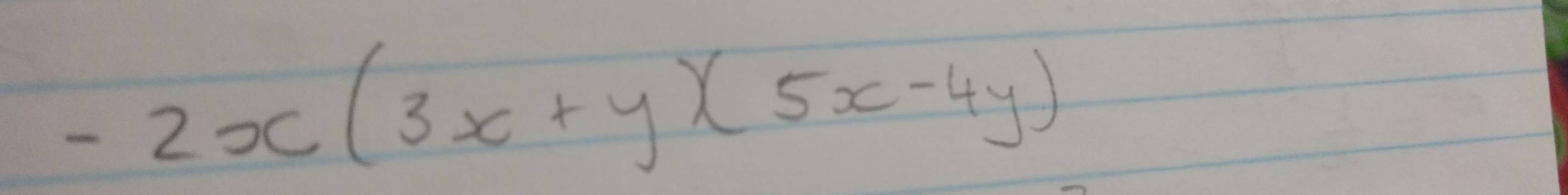 -2x(3x+y)(5x-4y)