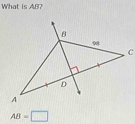 What is AB?
AB=□