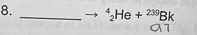 ^4_2He+^239Bk