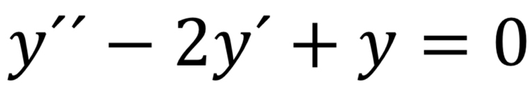 y''-2y'+y=0