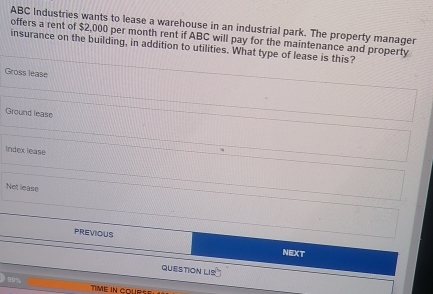 Solved: ABC Industries wants to lease a warehouse in an industrial park ...