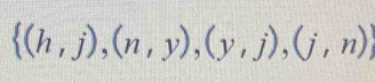  (h,j),(n,y),(y,j),(j,n)