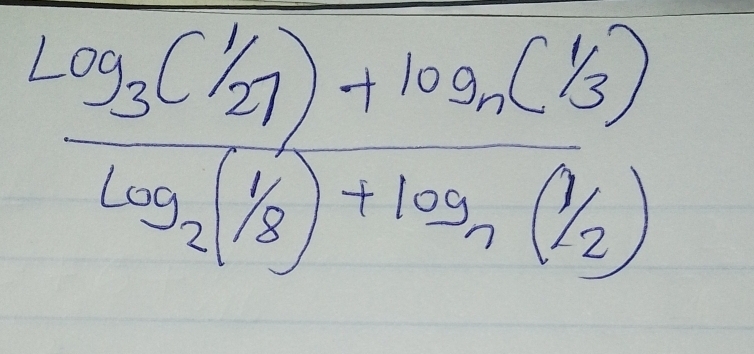 frac log _3(1/4)+log _3(1/3)log _2(1/2log _2(2)(1/2(frac 1log _2(2/3)