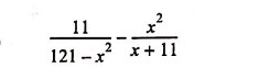  11/121-x^2 - x^2/x+11 