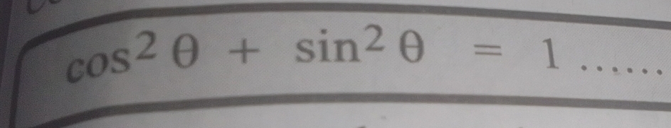 cos^2θ +sin^2θ =1
 3/5 