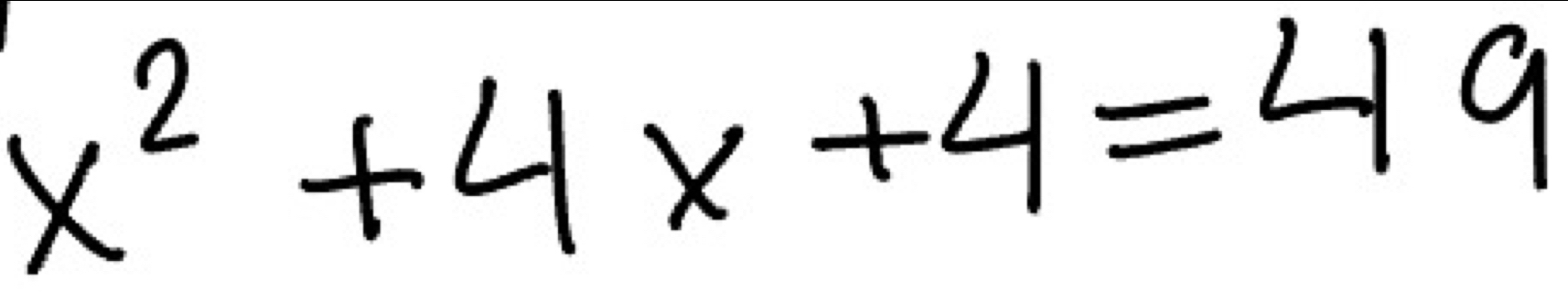 x^2+4x+4=49