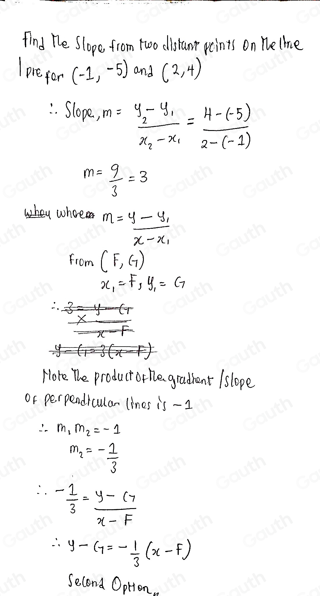 Solved: Leo drew a line that is perpendicular to the line shown on the ...