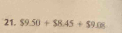 $9.50+$8.45+$9.08