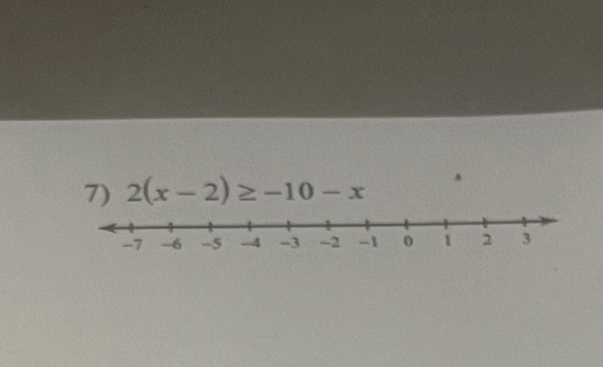 2(x-2)≥ -10-x