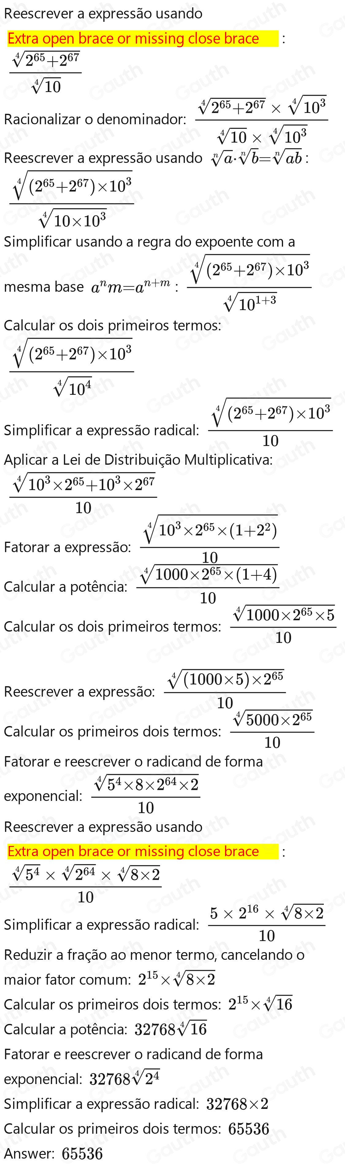 Resolvido:Simplificando a expressão abaixo, encontramos: sqrt[4](frac 2 ...