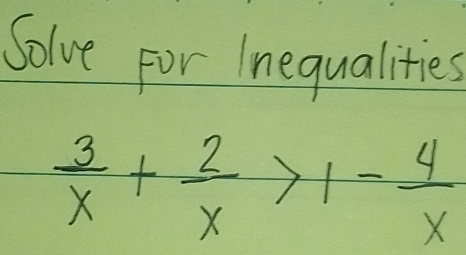 Solve For Inequalities