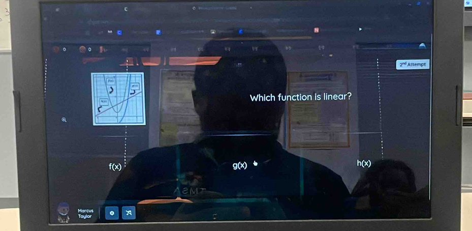 2^(nd) Attempt 
Which function is linear?
h(x)
Marcus 
Tay