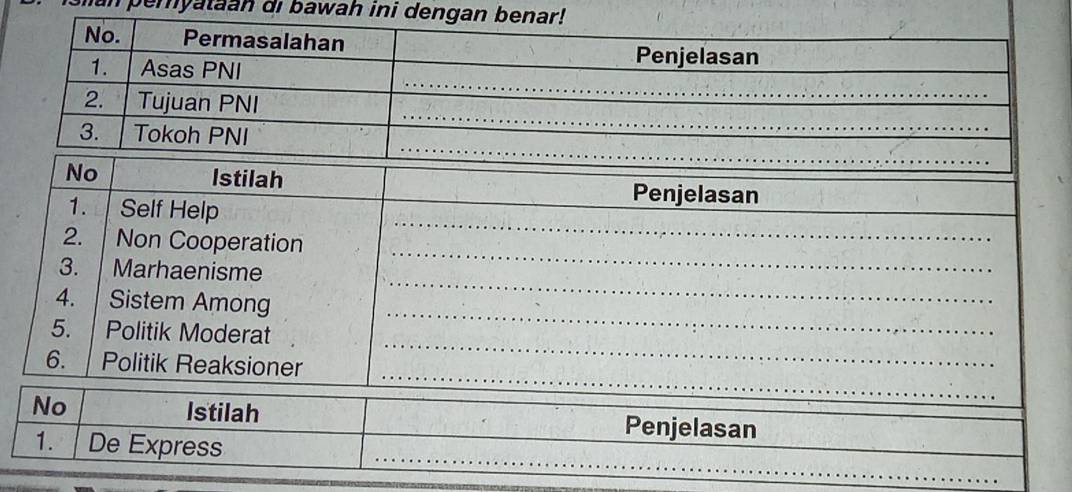 an peryataan di bawah ini dengan benar!