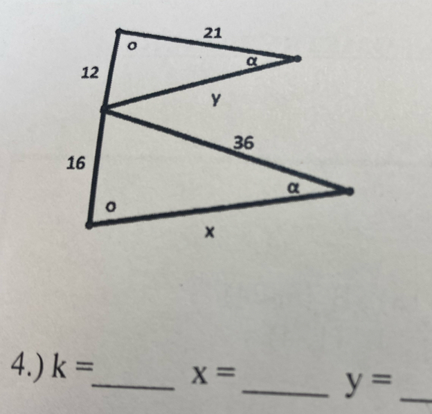 4.) k=
x=
_ y= _