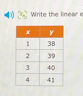 Write the linear e