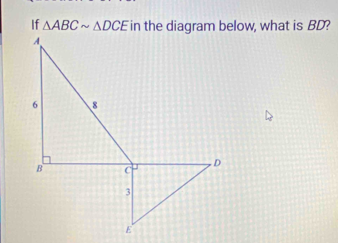 If △ ABCsim △ DCE