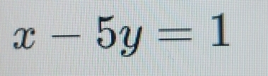 x-5y=1