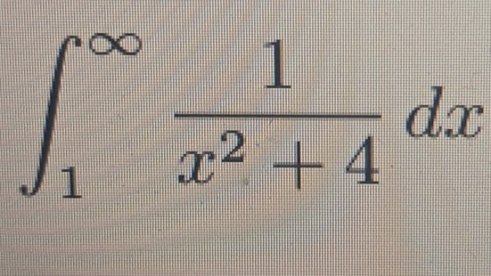 ∈t _1^((∈fty)frac 1)x^2+4dx