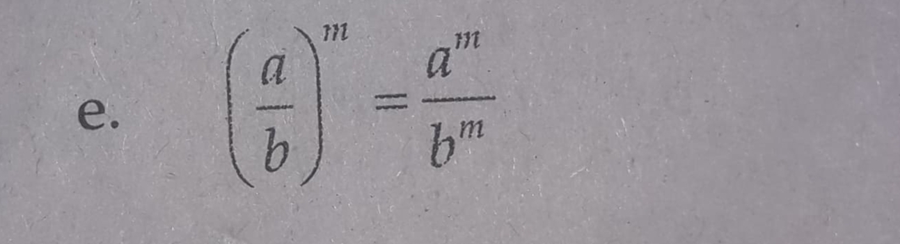 ( a/b )^m= a^m/b^m 