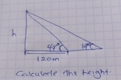 Calculacle The height.