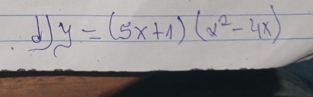 y=(5x+1)(x^2-4x)