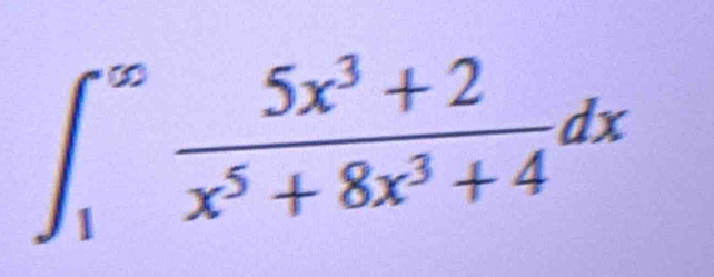 ∈t _1^((∈fty)frac 5x^3)+2x^5+8x^3+4dx