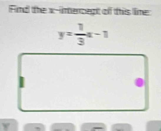 Find the x-intercept of this line: