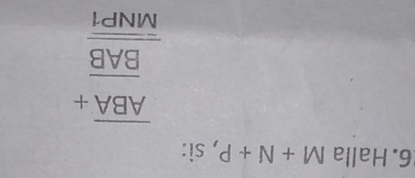 Halla M+N+P. si:
overline ABA+
frac overline BABoverline MNP_1