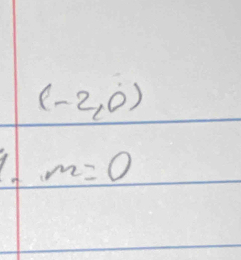 (-2,0)
d m=0